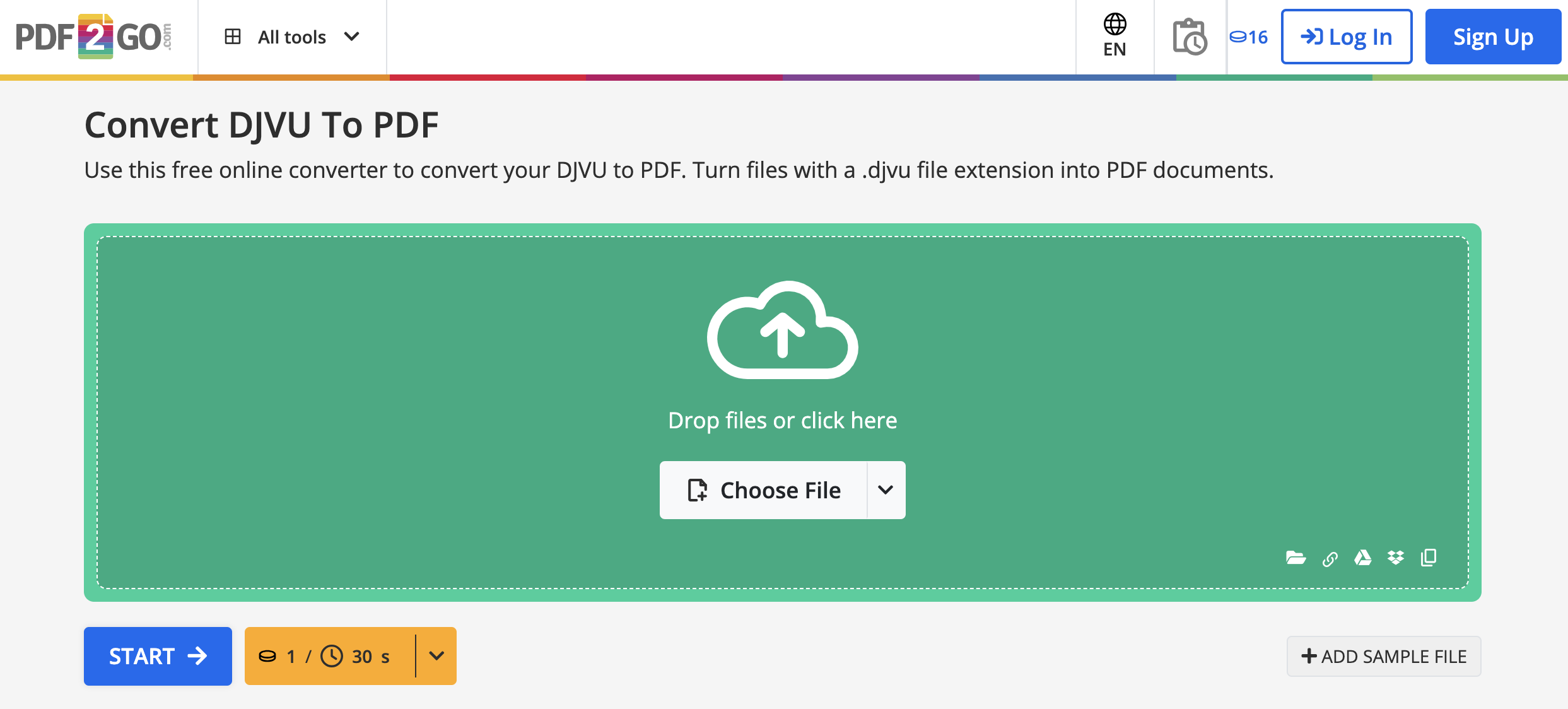 Convert DJVU to PDF